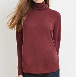 burgundy turtle neck